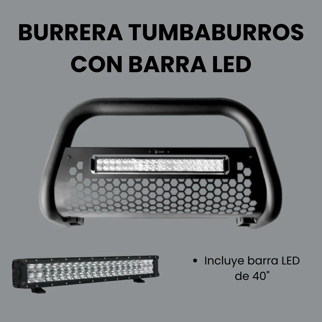 Burrera Tumbaburros Con Barra Led Frontier/np300 2021-2024 - Image 2