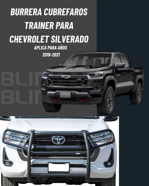 Burrera Defensa Cubre Faros Chevrolet Silverado 2019-2021
