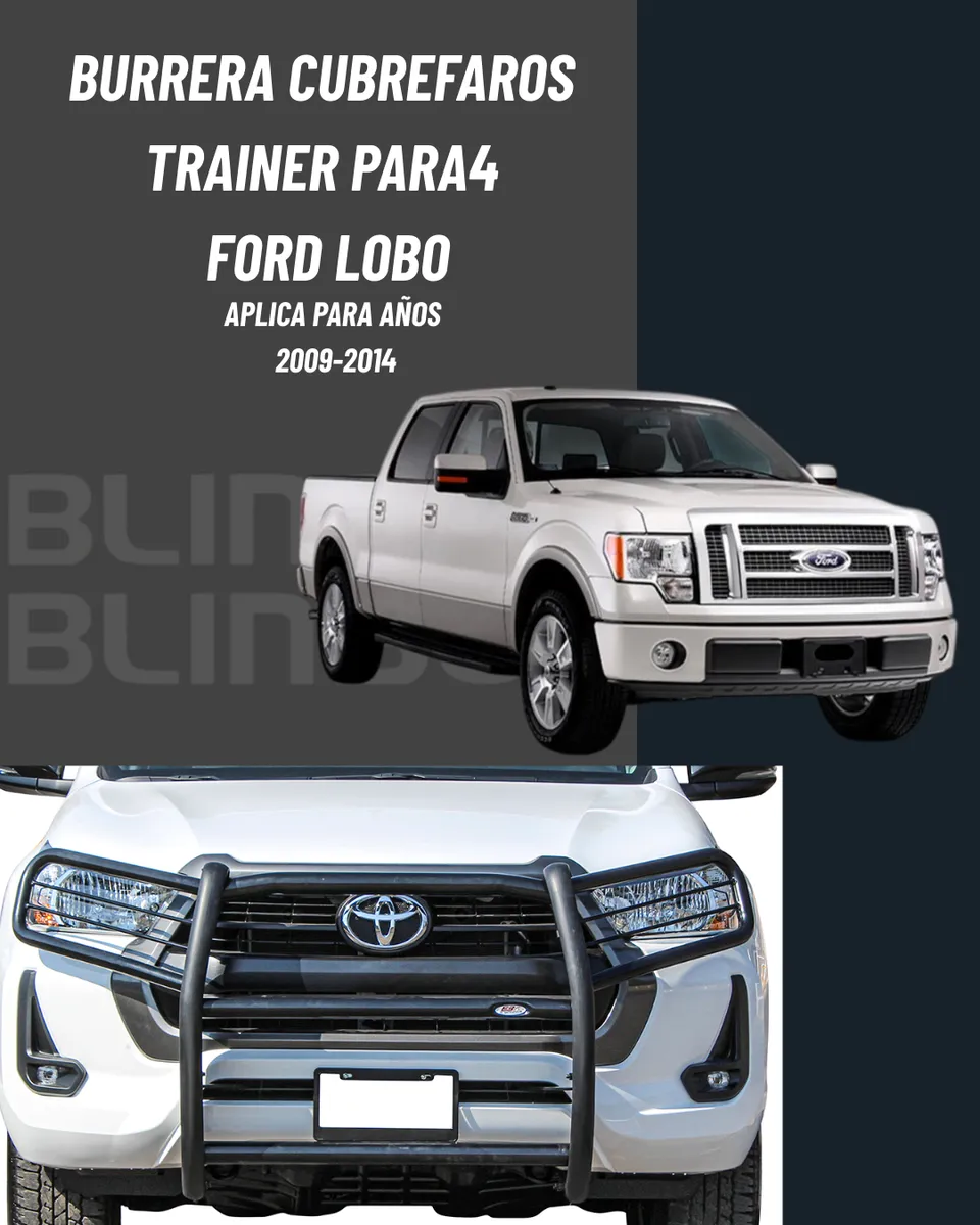 Burrera Defensa Cubre Faros Ford Lobo 2009 Al 2014 - Image 2