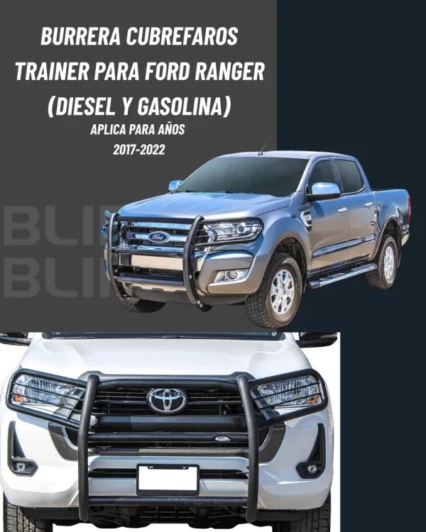 Burrera Defensa Cubre Faros Ford Ranger 17/22 Diesel Y Gas