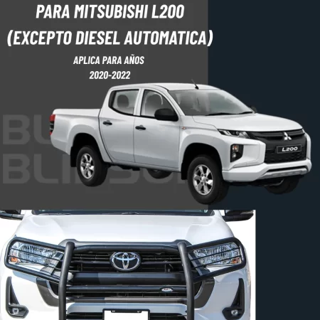 Burrera Defensa Cubre Faros Mitsubishi L200 2020-2022 - Image 2