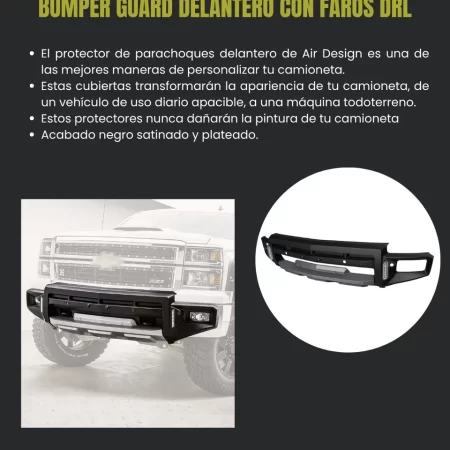 Bumper Delantero Con Faros Drl Silverado 1500 2014 2015 - Image 2