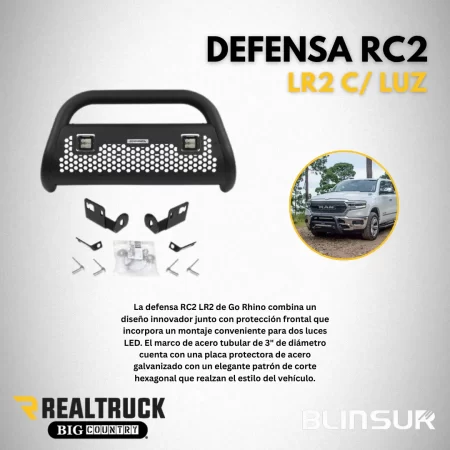 Burrera Defensa Rc2 Lr2 C/luz Ford Ranger 2016 - 2022 - Image 2