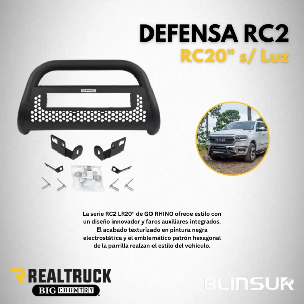 Burrera Defensa Rc2 Lr20  S/luz Silverado 1500 2019 - 2023