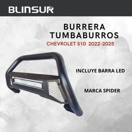 Burrera Tumbaburros Con Barra Led Chevrolet S10 2022 2025 - Image 2