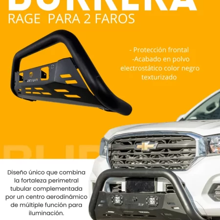 Kit Burrera Rage Para Toyota Tacoma 2016 - 2023 + 2 Luz Led - Image 2