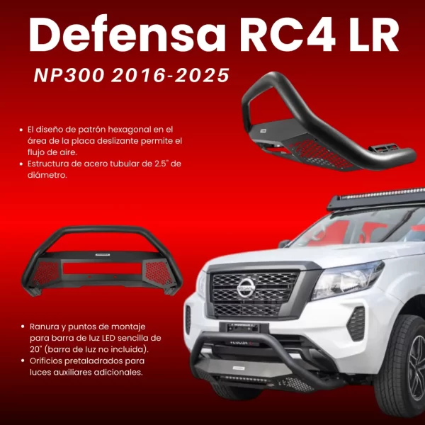 Defensa Rc4 Lr Sin Led Go Rhino Nissan Np300 2016-2025