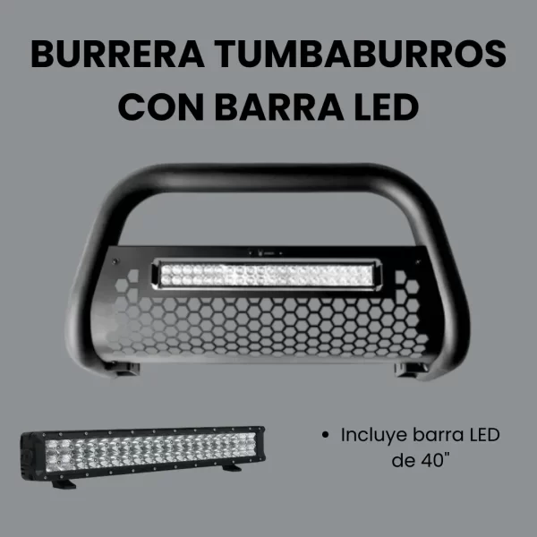 Burrera Tumbaburros Con Barra Led Frontier/np300 2021-2024