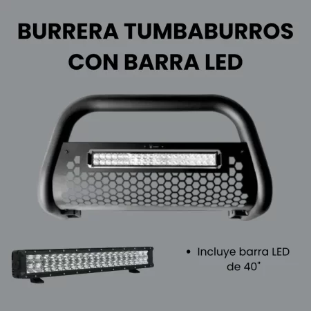 Burrera Tumbaburros Con Barra Led Mitsubishi L200 2020-2023 - Image 2