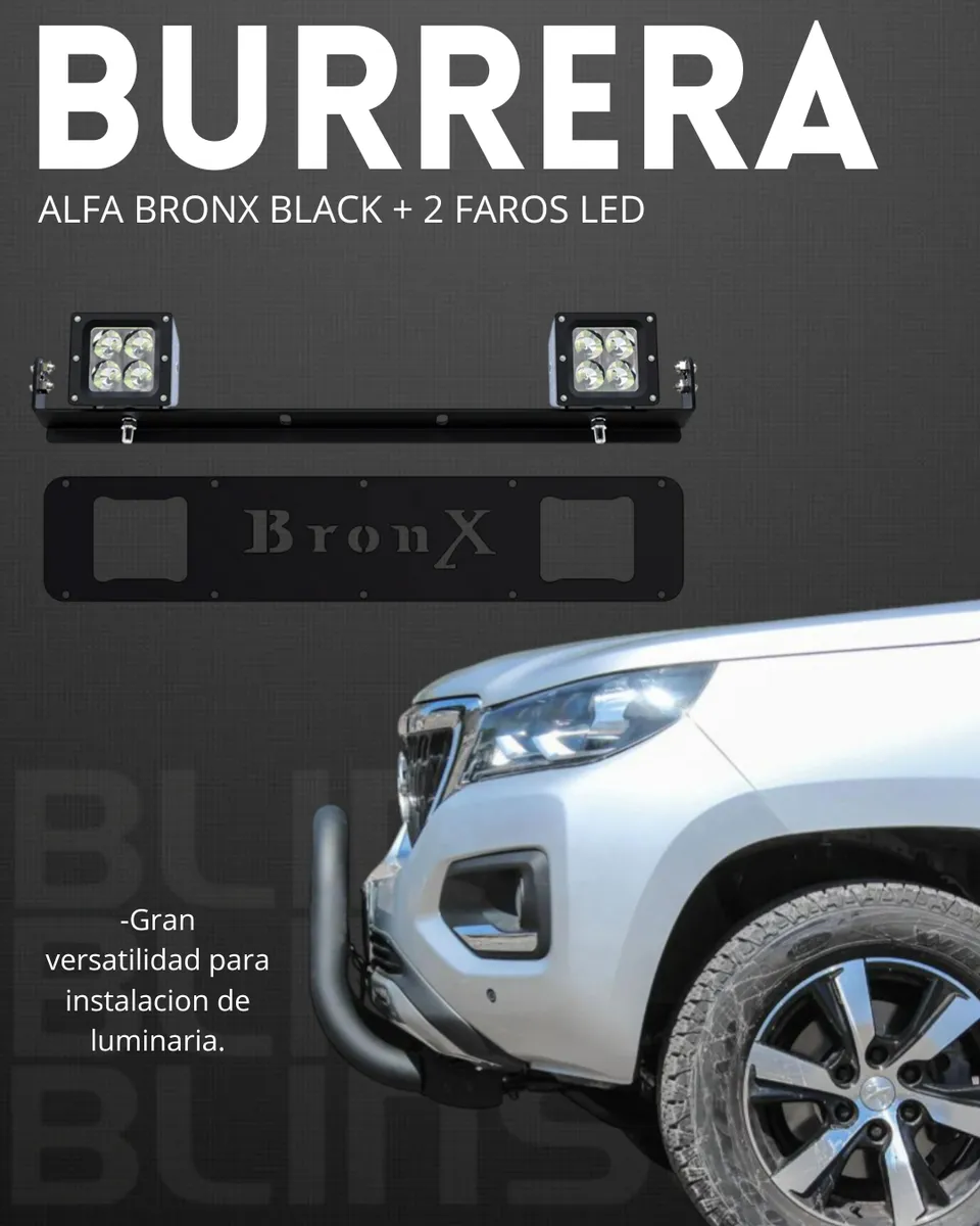 Kit Burrera Black Para Dodge Ram 1200 2025 + 2 Luces Led - Image 2