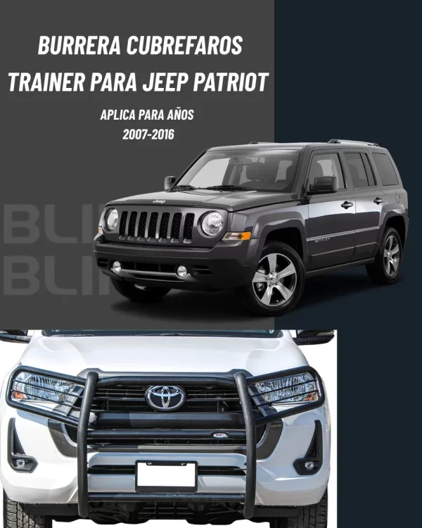 Burrera Defensa Cubre Faros Jeep Patriot 2007-2016
