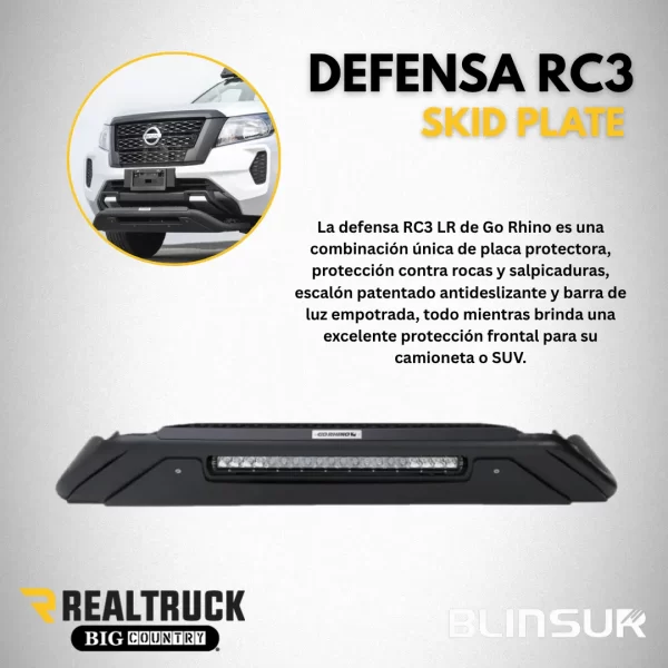 Defensa Rc3 Go Rhino C/ Luz Para Montero 2016 - 2019