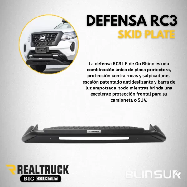 Defensa Rc3 Go Rhino S/ Luz Toyota Hilux 2016 - 2025