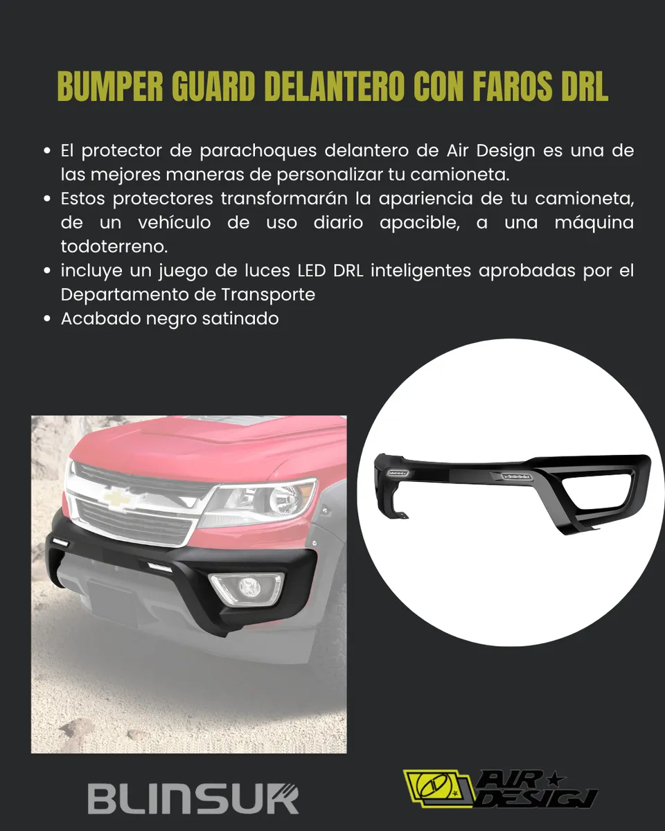 Bumper Delantero Con Faros Drl Chev Colorado 2016- 2020 - Image 2