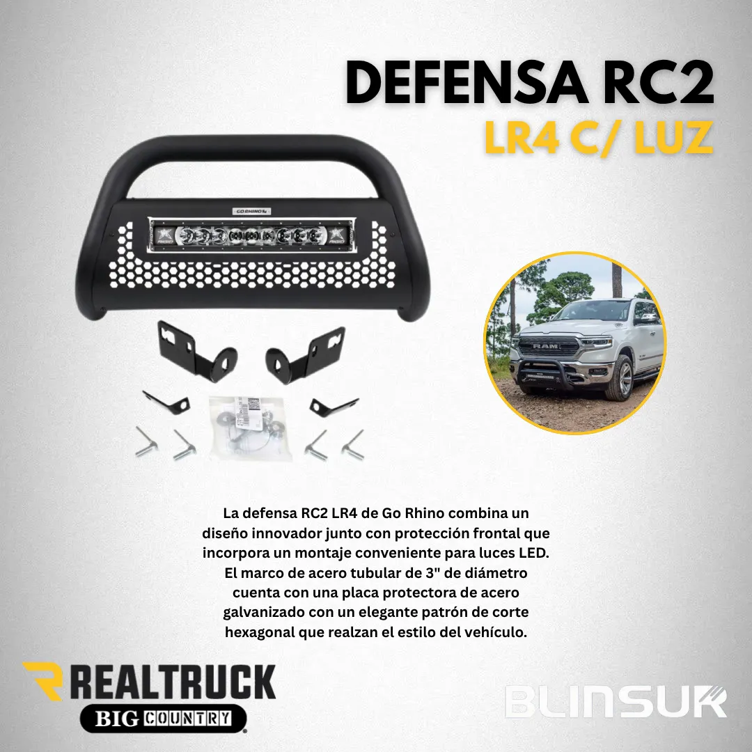 Burrera Defensa Rc2 Lr4 C/ Luz Nissan Np300 2016-2025 - Image 2