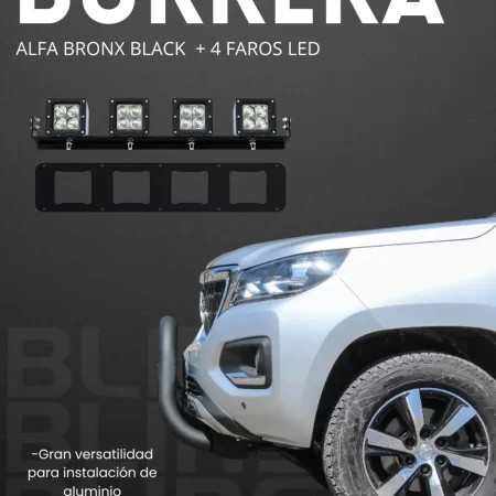 Burrera Black 4 Faros Para Chevrolet S10 2016-2018 - Image 2