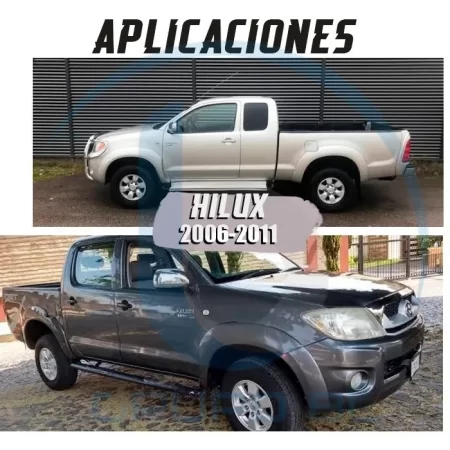 Burrera Cubrefaros Trainer Toyota Hilux 2006-2011 Negro - Image 2