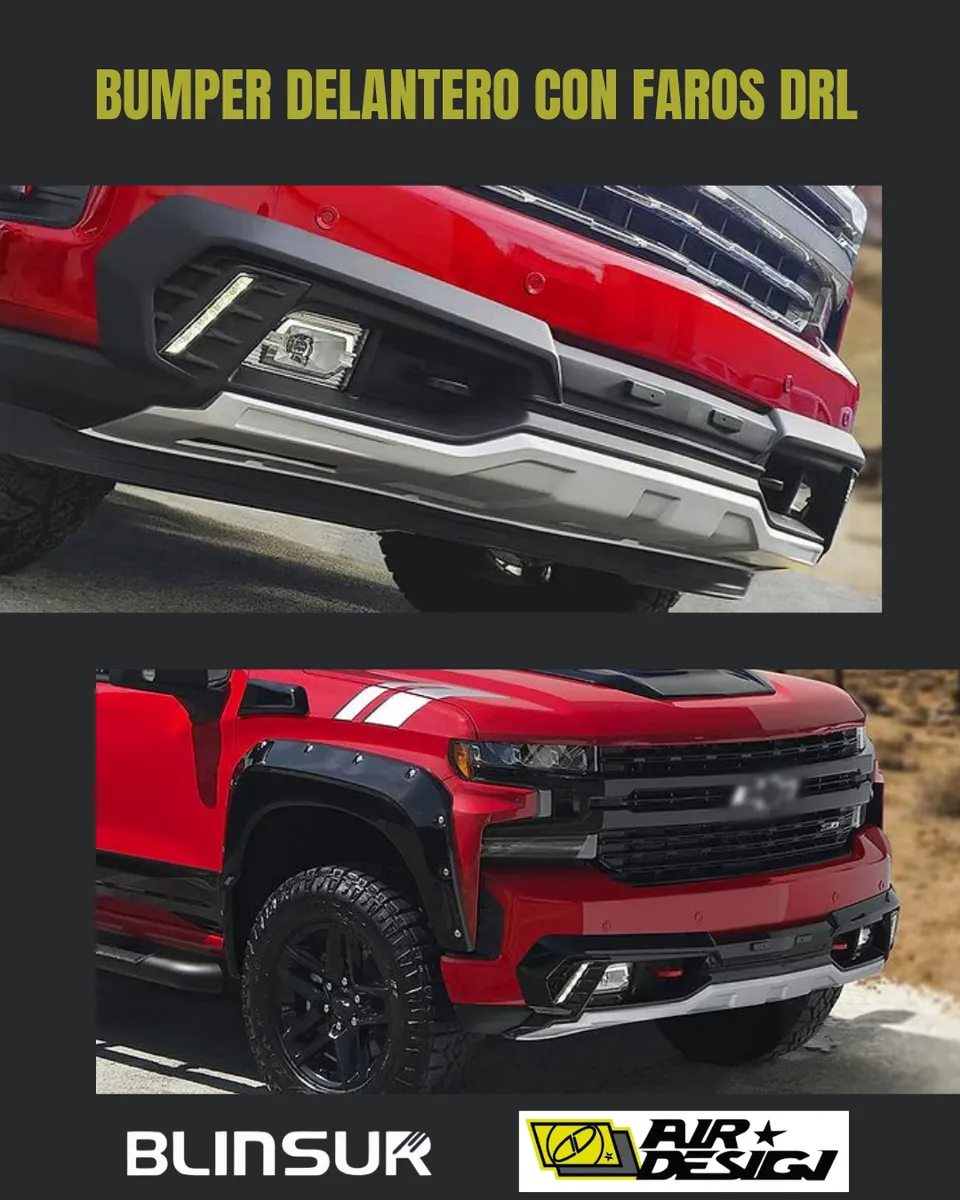 Bumper Delantero Con Led Airdesign Chevrolet Silverado 2019 - Image 2