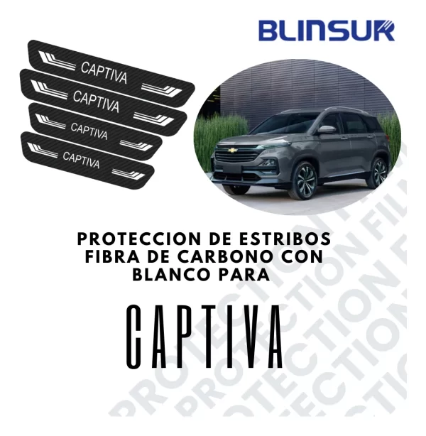 Sticker Protección De Estribos Puertas Chevrolet Captiva
