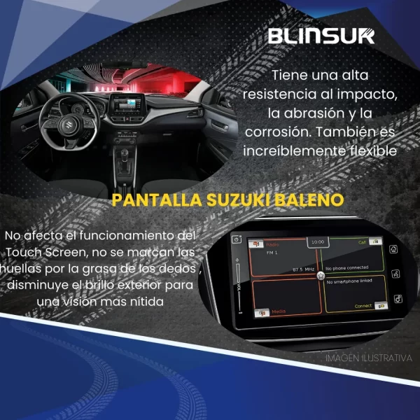 Mica Protector Para Pantalla De Suzuki Baleno 2023