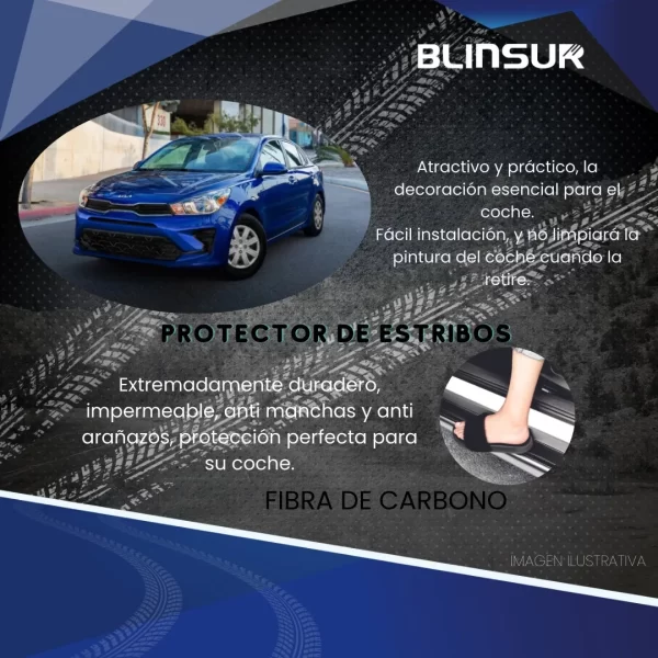 Cinta Protectora Bl Embellecedora De Estribos Para Kia Rio
