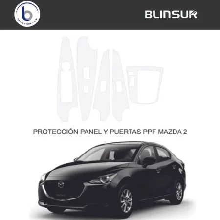 Protector Ppf Consola Central Puertas Mazda 2 2019 Al 2023 - Image 2