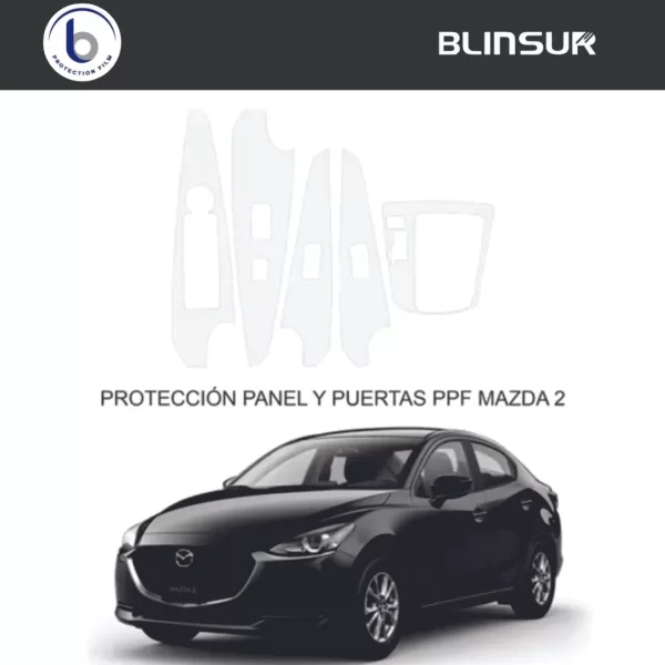 Protector Ppf Consola Central Puertas Mazda 2 2019 Al 2023