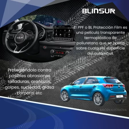Protector Ppf Bl Pantalla Y Clúster Para Kia Rio Sedan 2023 - Image 2