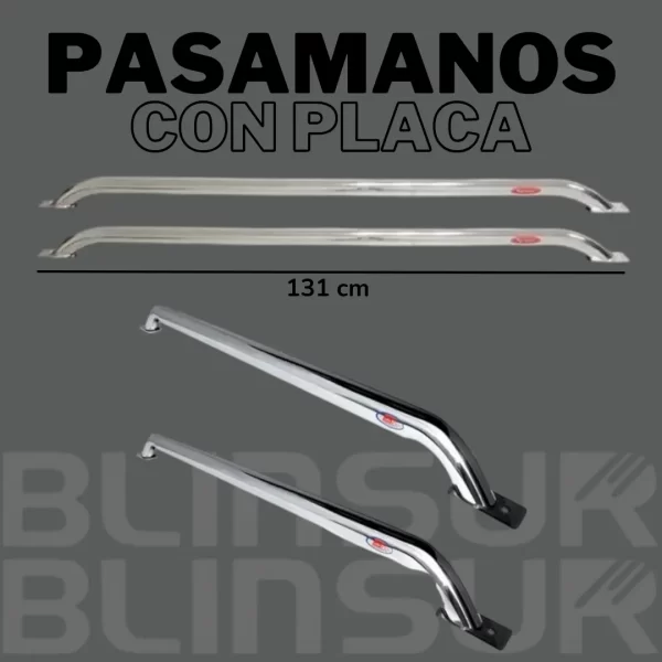 Barras Pasamanos Acero Ford Lobo/ranger/raptor 131cm Cromo
