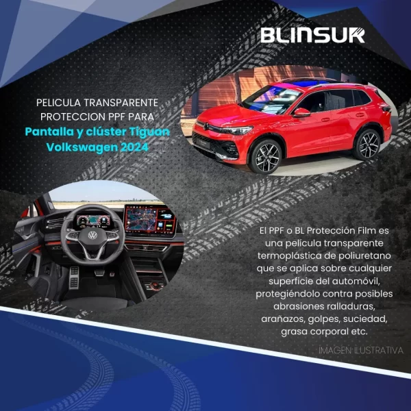 Protección Pantalla Clúster P/central Tiguan Volkswagen 2024