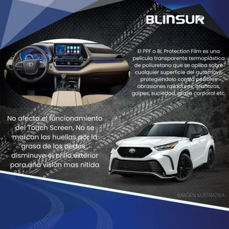 Protector Mica Pantalla Y Cluster Toyota Highlander 2023 - Image 2