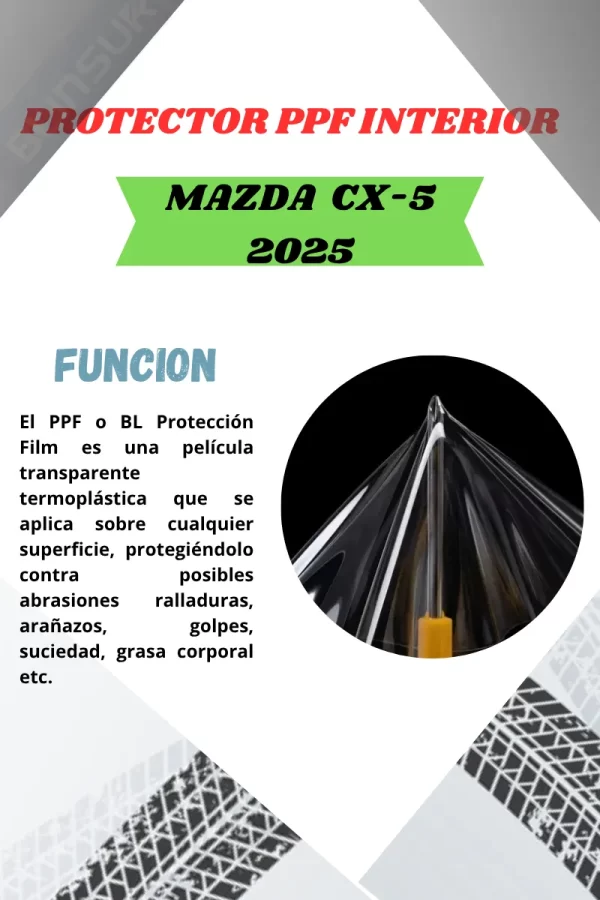 Protección Ppf Pantalla,  Panel Central Para Mazda Cx5 2025