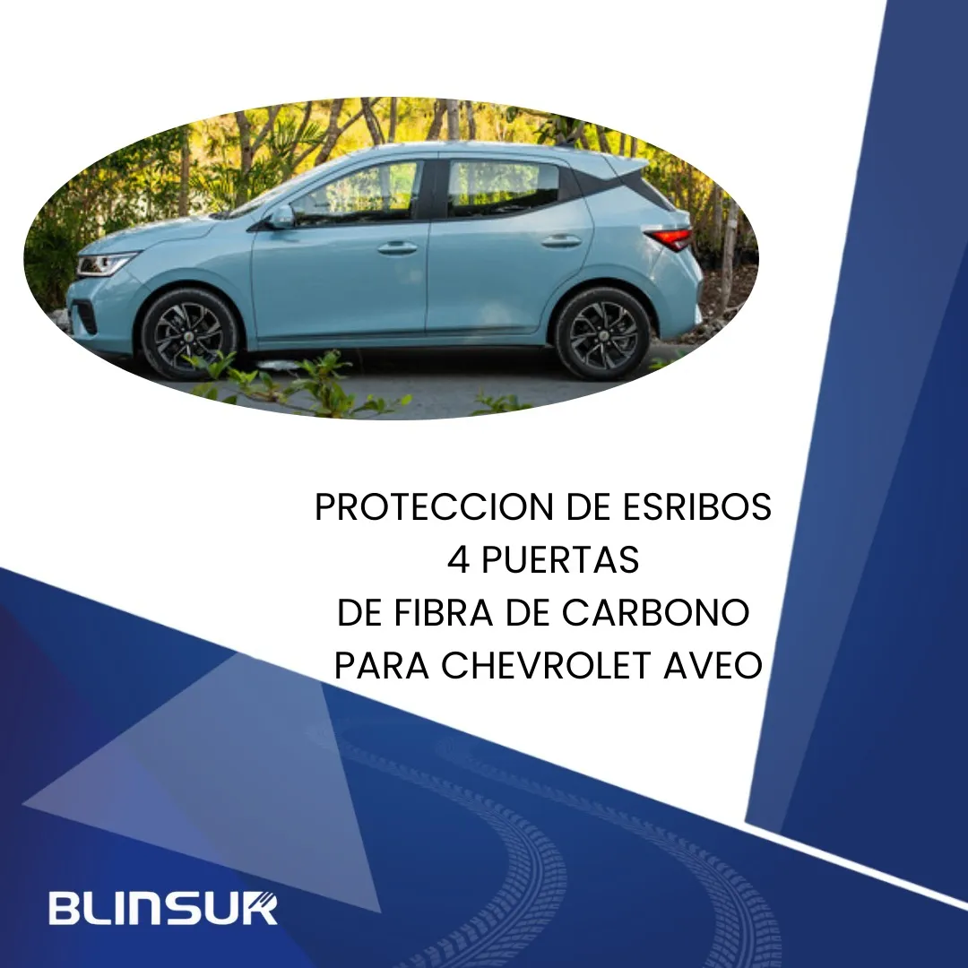 Sticker Protección Bl De Estribos Puertas Chevrolet Aveo - Image 2