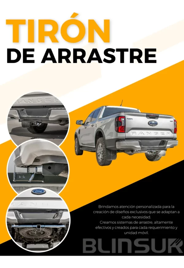 Tiron Jalon Arrastre Ranger 2023 - 2024 Wildtrack Gasolina