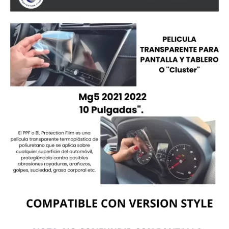 Protector Pantalla Y Tacometro Para Mg5 Style 10 Pul 2021-23 - Image 2