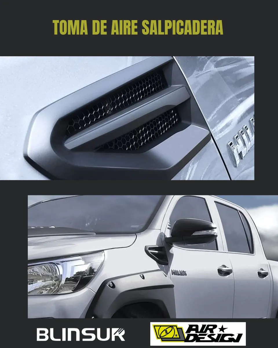 Toma De Aire Salpicadera Airdesign Toyota Hilux 2016-2019 - Image 2