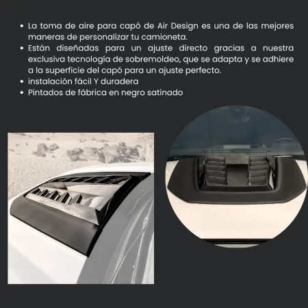 Toma De Aire De Cofre Airdesign Gmc Sierra 2019-2021 - Image 2