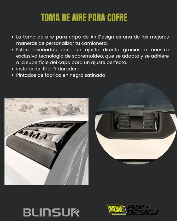 Toma De Aire De Cofre Airdesign Gmc Sierra 2019-2021