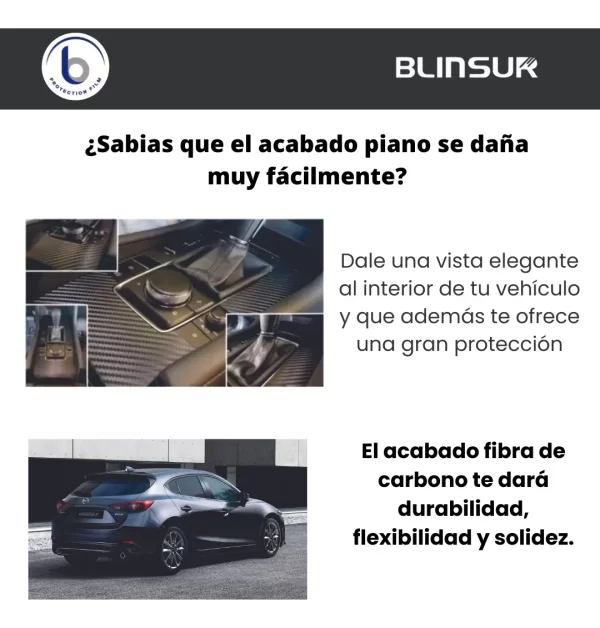 Sticker Protector 4 Puertas Y Panel Central Mazda 3 19 - 21