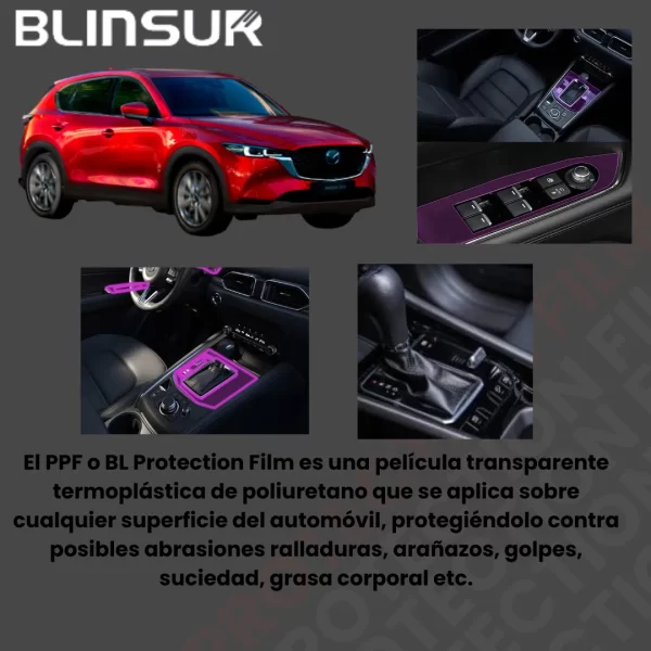 Protección Ppf Panel Central/puertas Mazda Cx5 24 Automático