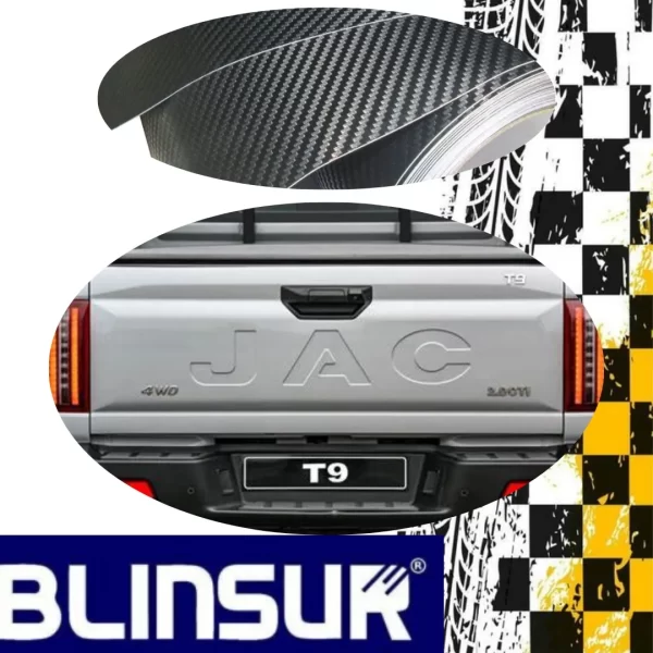 Letras Jac Fibra De Carbono Para Tapa Jac T9 2025