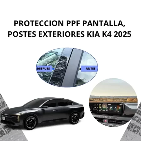 Protección Ppf Pantalla, Postes Exteriores Kia K4 2025 - Image 2