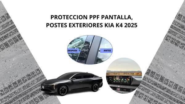 Protección Ppf Pantalla, Postes Exteriores Kia K4 2025