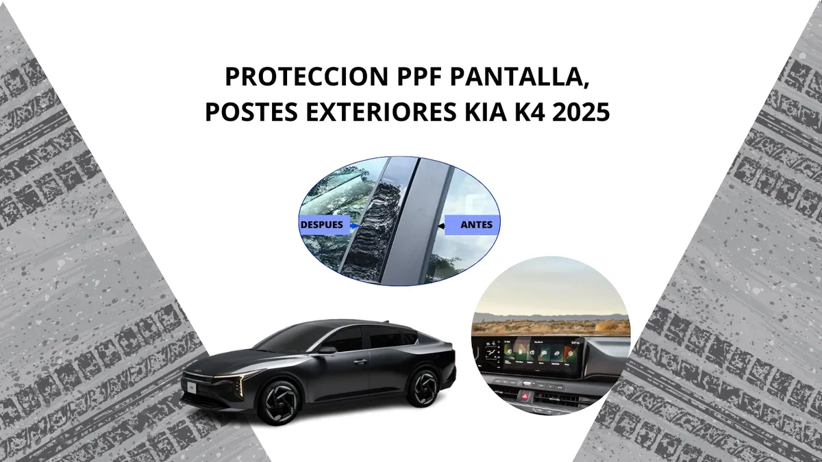 Protección Ppf Pantalla, Postes Exteriores Kia K4 2025 - Image 2