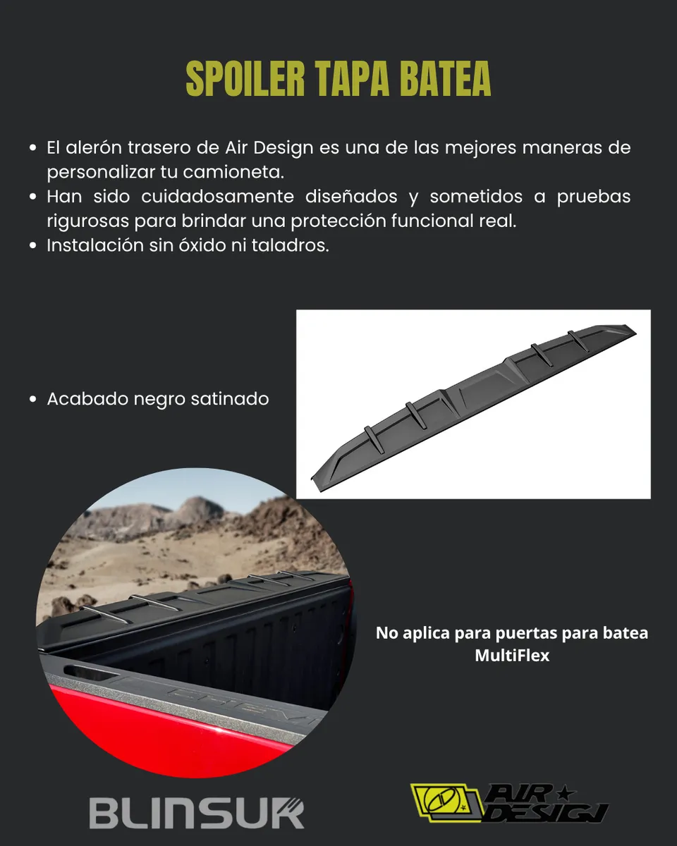 Spoiler Tapa De Batea Sierra 1500 2019 - 2020 Airdesign - Image 2