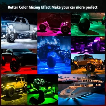 Luz Roca Rgb Led Mictuning C2 Rock Light Jeep Rzr Utv 8 Pzas - Image 2