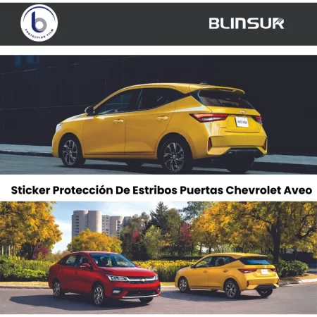 Sticker Protección De Estribos Puertas Chevrolet Aveo - Image 2