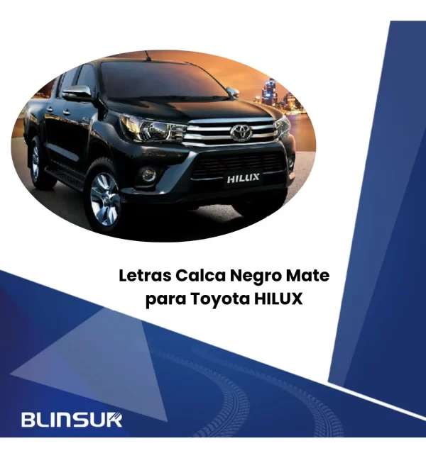Calcomanía Bl Vinil Negro Piano 4x4 Para Toyota Hilux