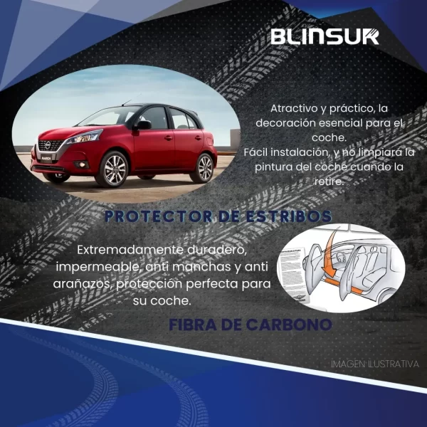 Cinta Protectora Bl Embellecedora Estribos Para Nissan March