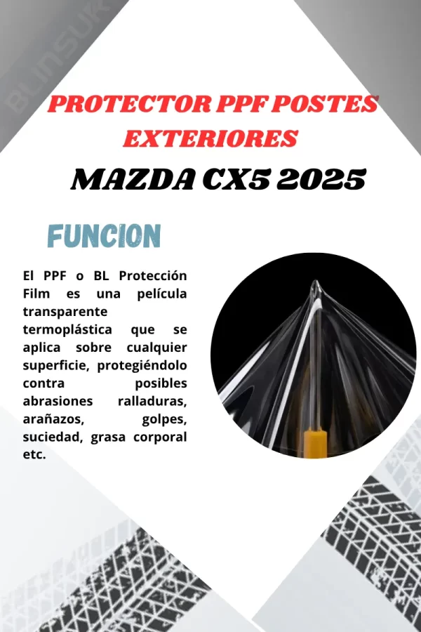 Protección Ppf Para Postes Ext. Mazda Cx5 2025